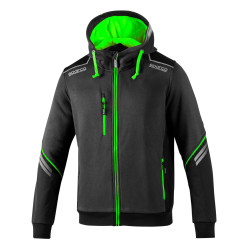 Sparco Colorado Hooded Full Zip - Gray / Green