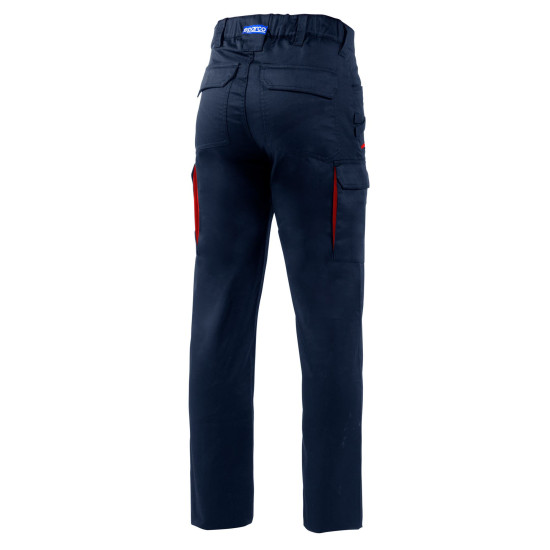 Sparco FTW Trousers Vermont - Navy Blue / Red