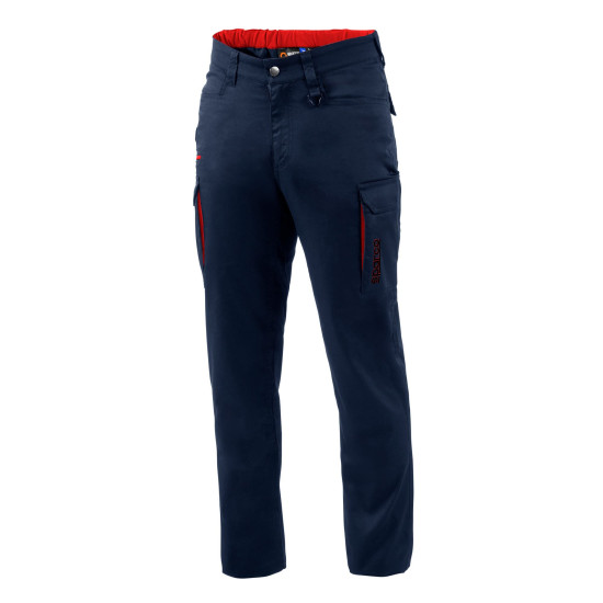 Sparco FTW Trousers Vermont - Navy Blue / Red