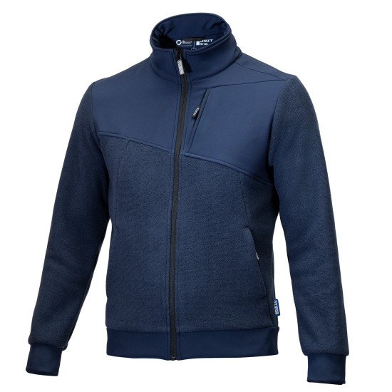 Sparco Grit Fleece Full Zip Crestone - Navy Blue