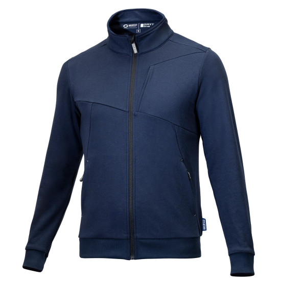 Sparco Grit Full Zip Sweatshirt Plata - Navy Blue