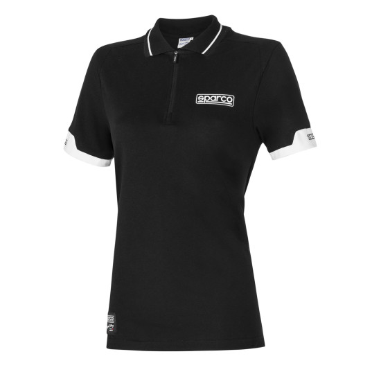 Sparco Lady Polo Zip MY2024 - Black