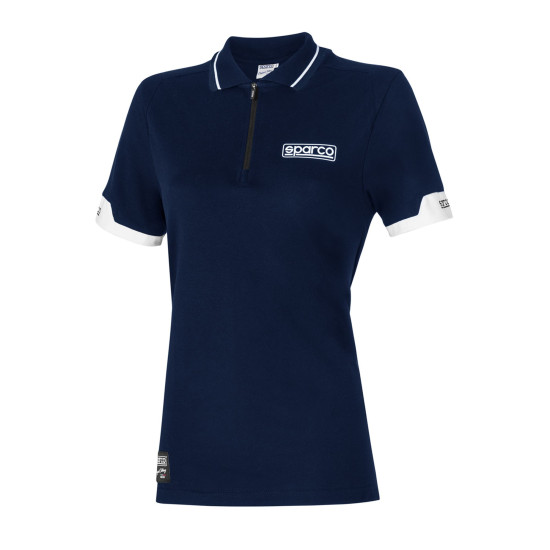 Sparco Lady Polo Zip MY2024 - Dark Blue