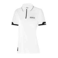Sparco Lady Polo Zip MY2024 - White