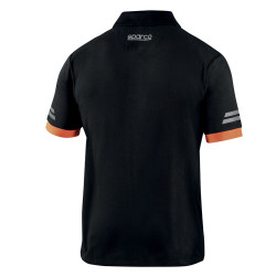 Sparco Tech Toledo Polo - Black / Orange