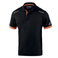 Sparco Tech Toledo Polo - Black / Orange
