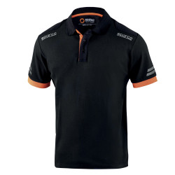 Sparco Tech Toledo Polo - Black / Orange